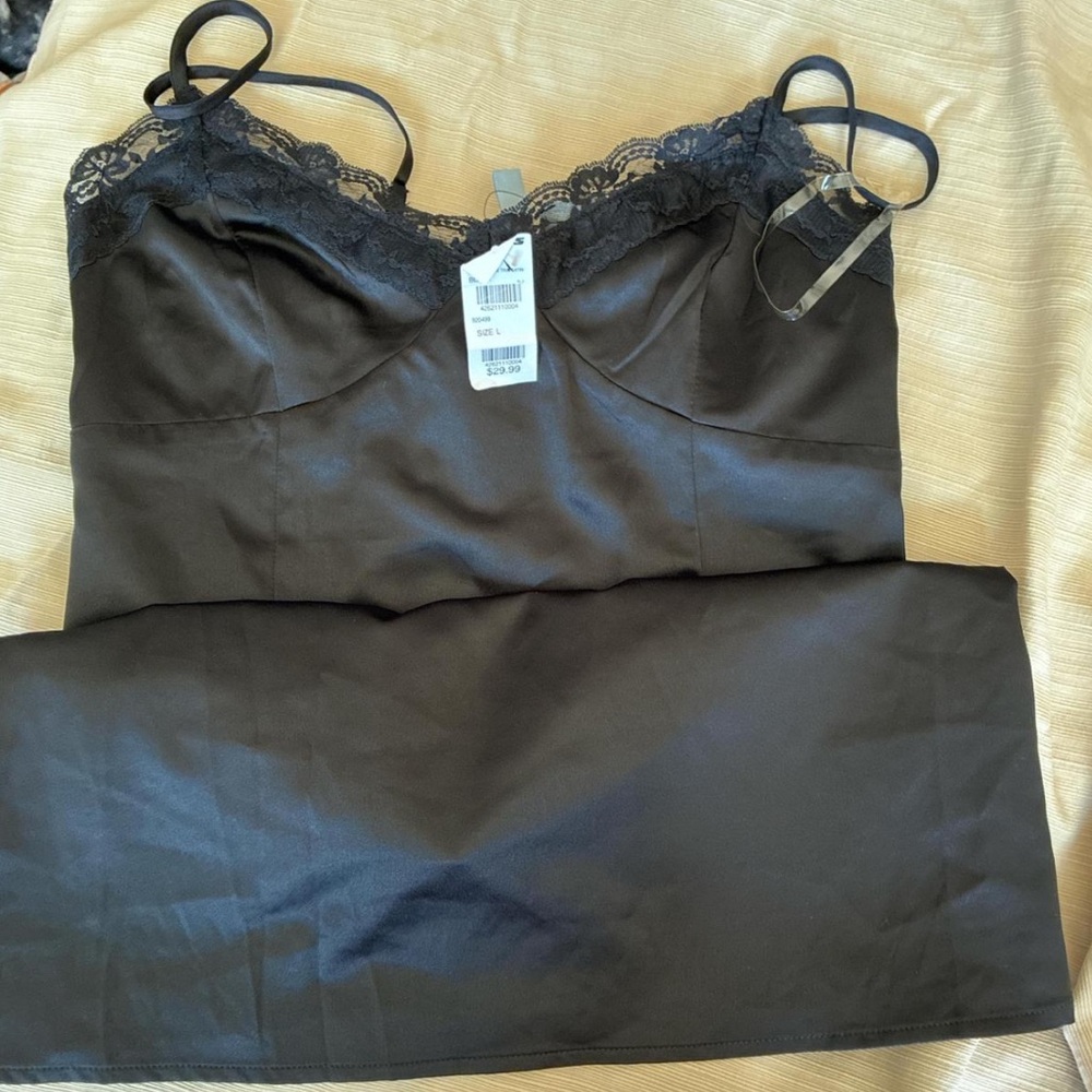 Tilly's Black Lace Trim Chemise